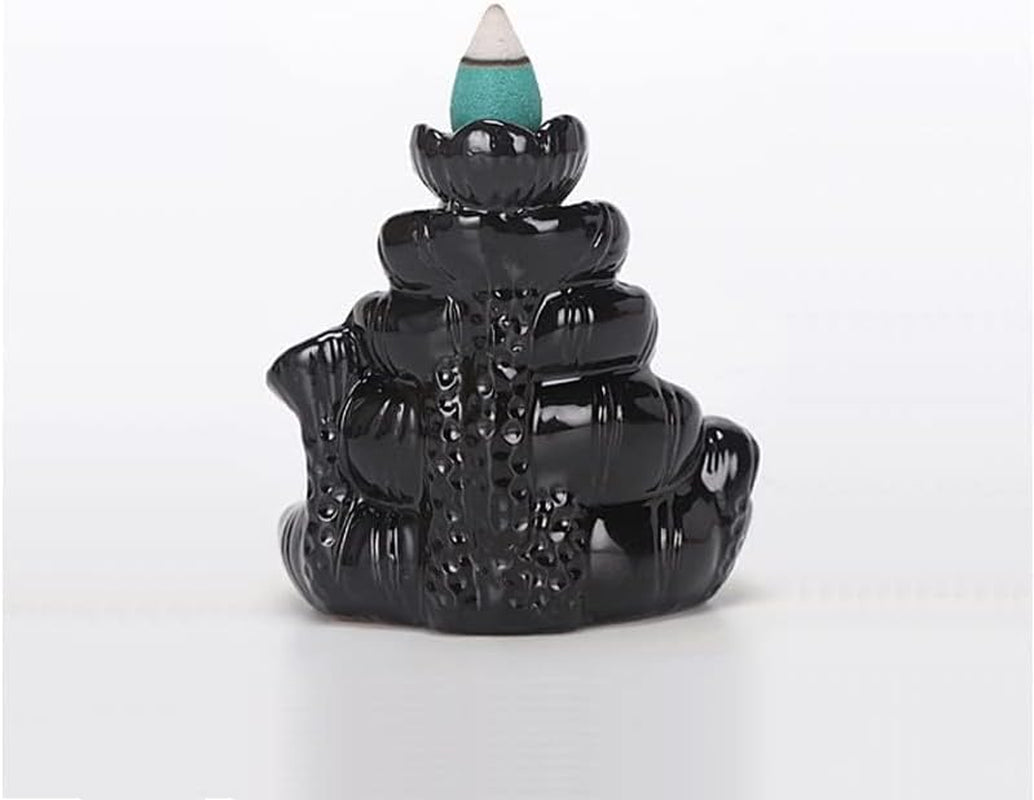 Handmade Backflow Incense Holder, Incense Burner Ornament, Ceramics Waterfall Incense Seat, Zen Decor