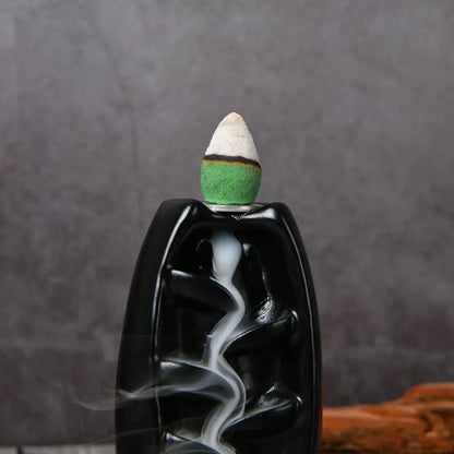 Incense Burner, Resin Reflux Incense Burner, Reflux Aromatherapy Incense Burner Stand, Suitable for Home Reading Room Decoration